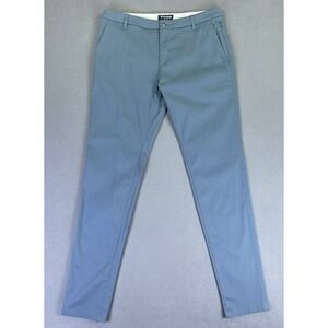 Birddogs Pants Mens 36x36 Blue Grey Performance Office Smart Casual Golf